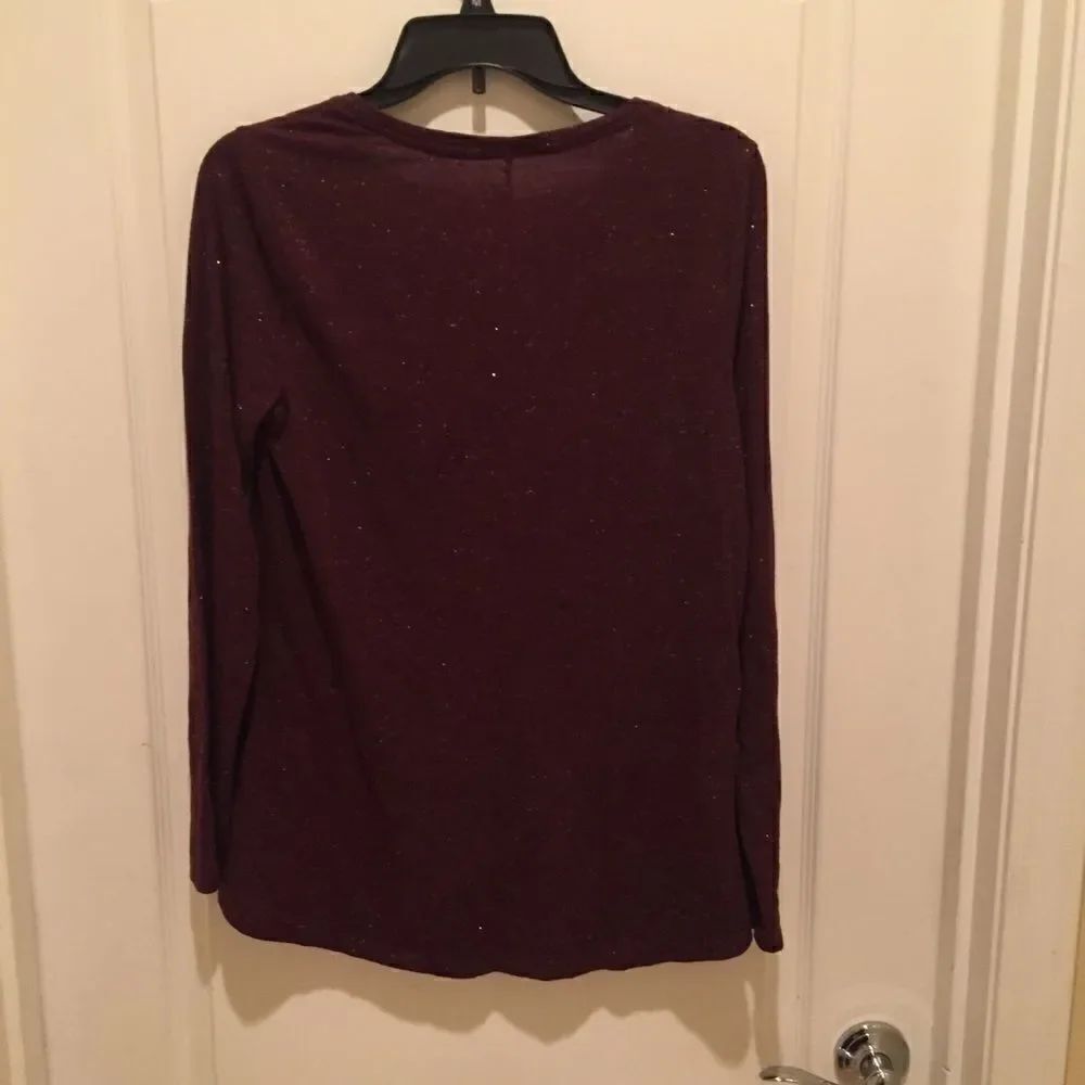 Apt 9 Sparkle V Neck Top - Picture 5 of 6